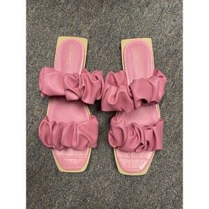 Circus NY by Sam Edelman Iggy Pink Ruched Slide Sandals Size 9.5